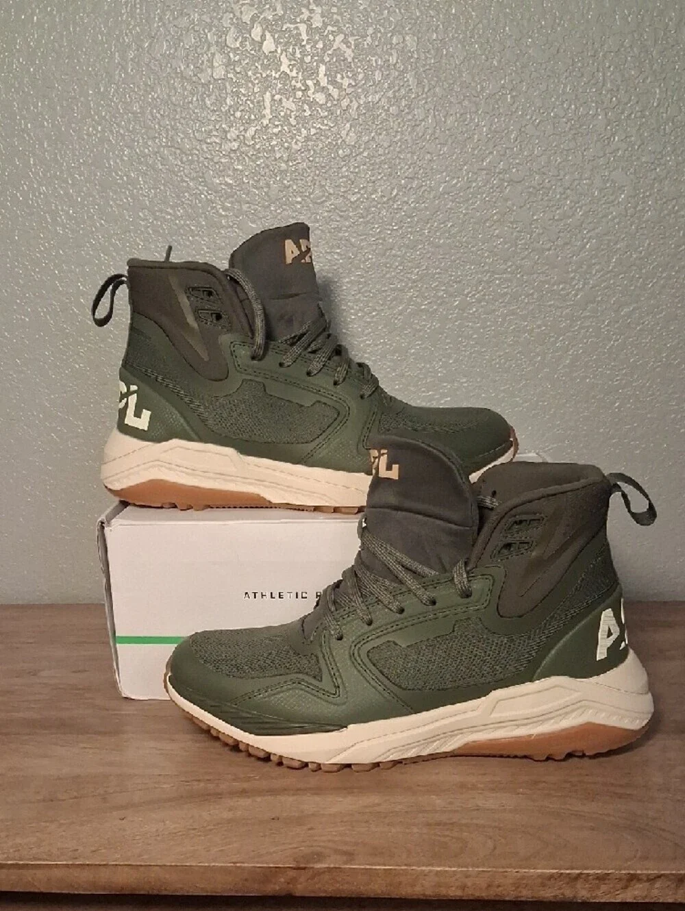 APL Women’s High-Top Techloom Defender in Olive Green and Gum